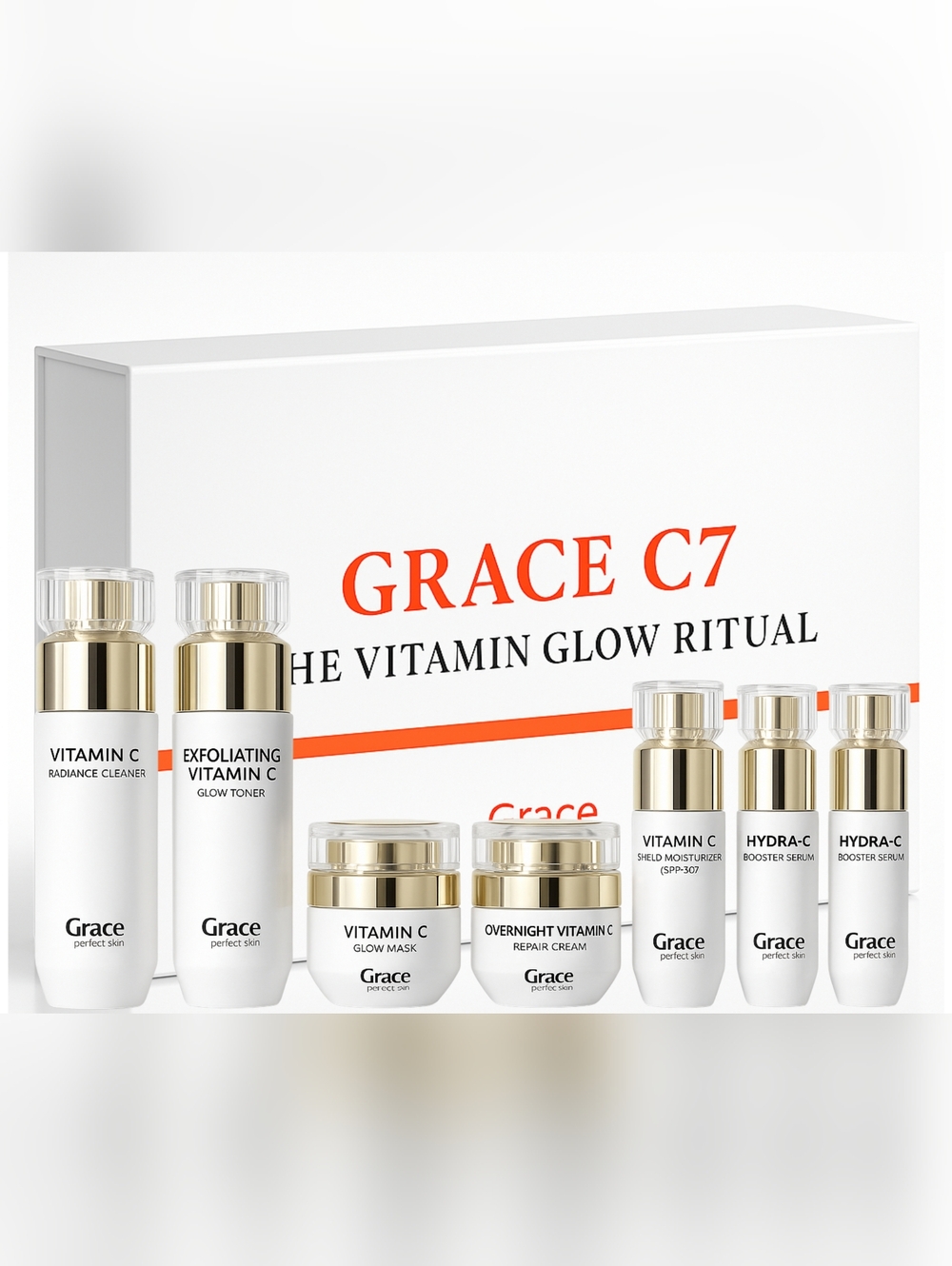 Grace Vitamin C Glow Ritual Set - White & Gold
